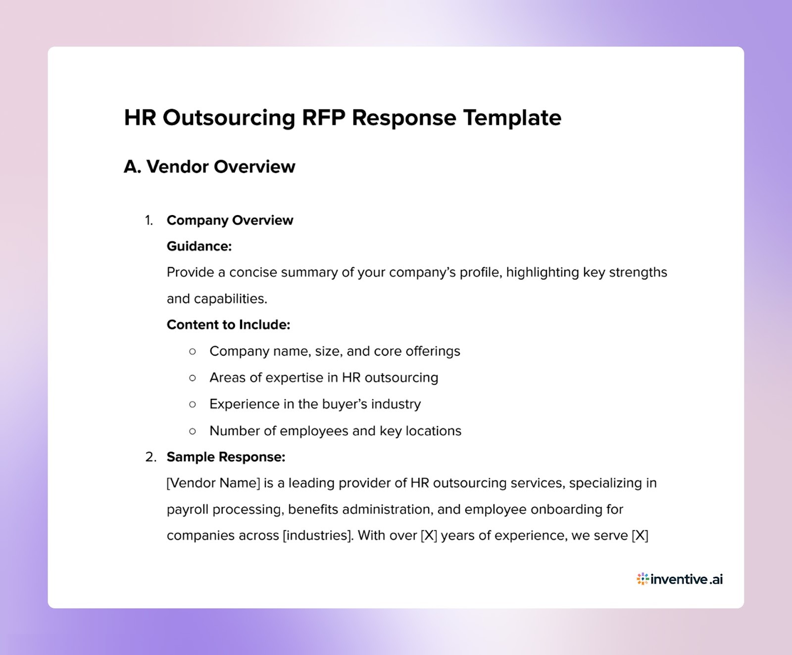 Align Your Proposal with Buyer Expectations Using the HR Outsourcing RFP Response Template