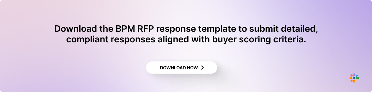 BPM RFP response template to submit detailed, compliant responses aligned with buyer scoring criteria.