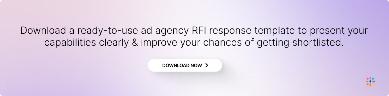 Download ad agency RFI response template to improve shortlist chances.