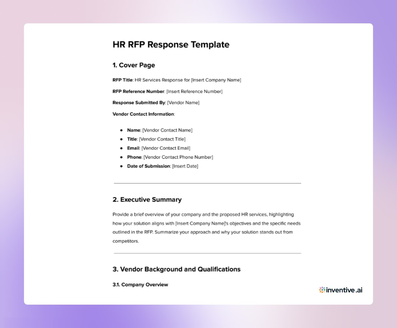 RFP Template for HR Services: Your Blueprint for Success