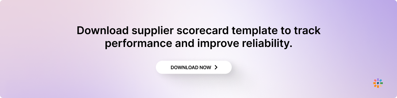 Download the supplier scorecard template to track performance and improve reliability.