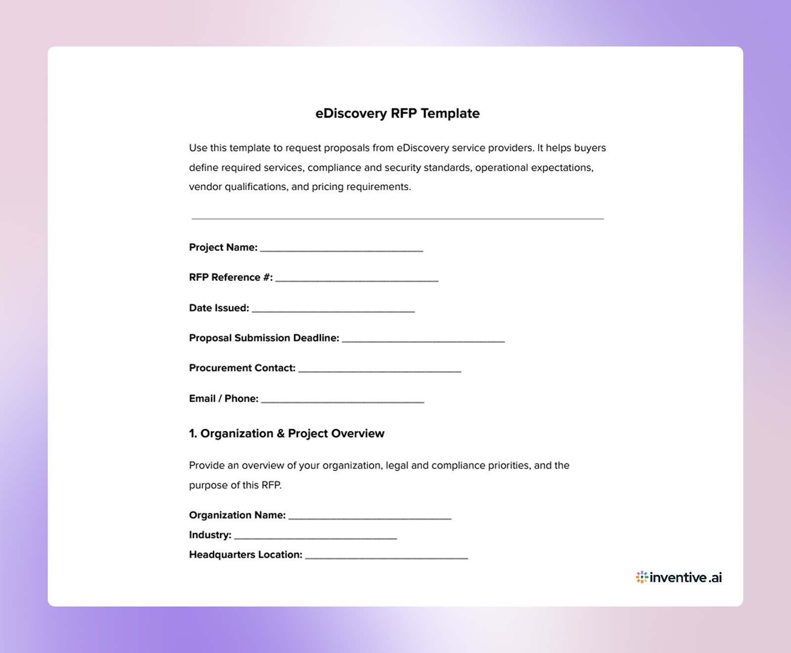 eDiscovery RFP Template: Key Criteria Buyers Use to Score Your Proposal