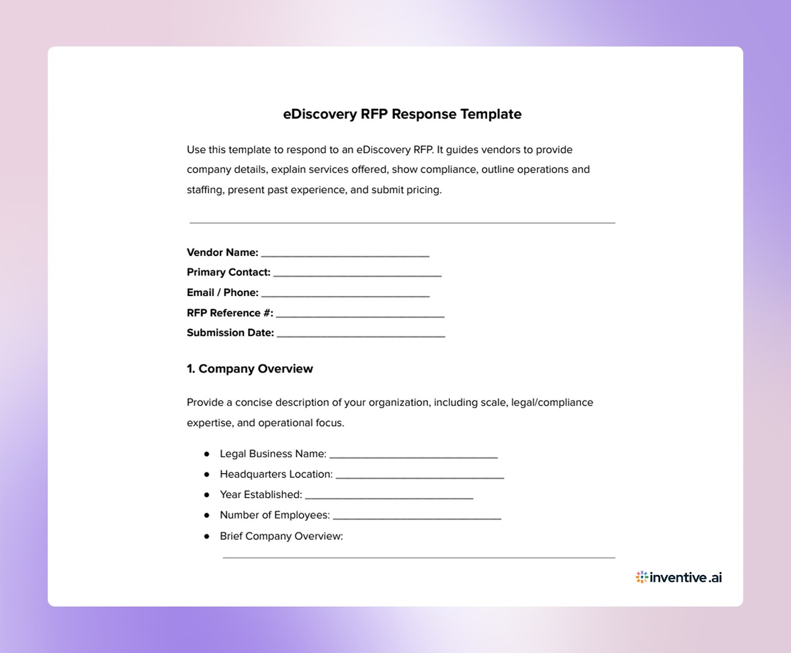 Optimize Your eDiscovery RFP Response: A Practical Template