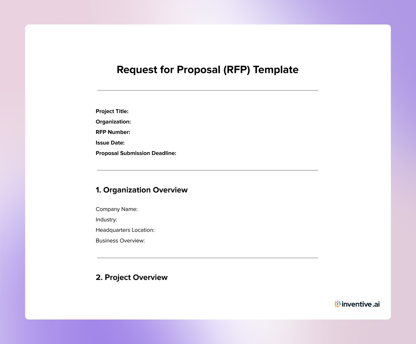 RFP Templates for Buyers to Structure Vendor Proposal Requests