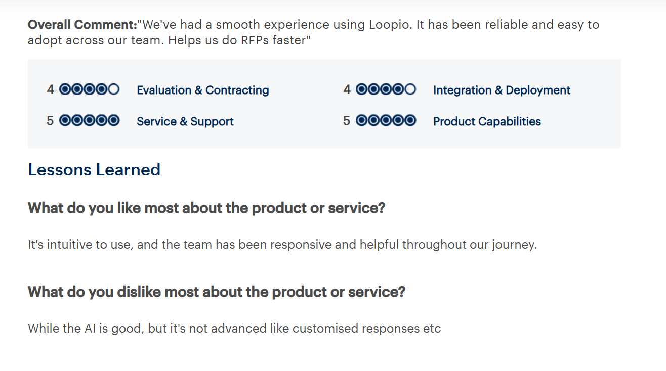 Ratings and Reviews