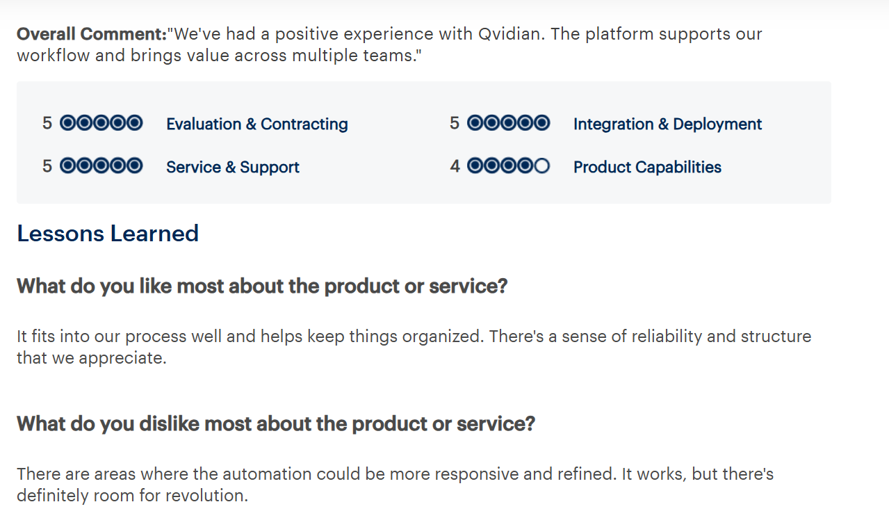 Ratings and Reviews