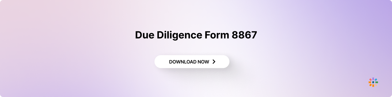 Due Diligence Form 8867