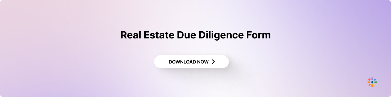 Real Estate Due Diligence Form