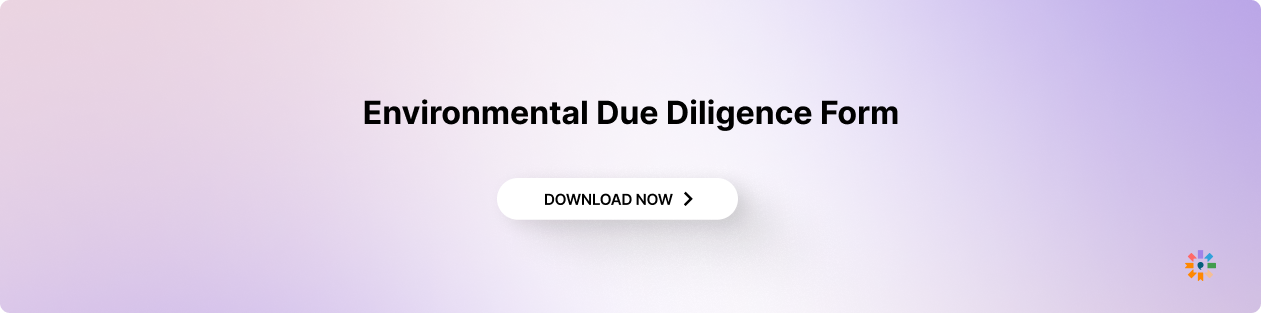 Environmental Due Diligence Form