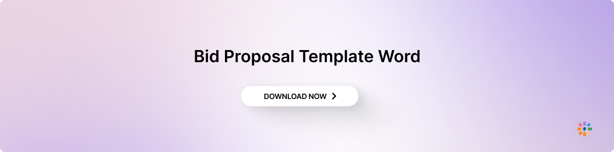 Bid Proposal Template Word