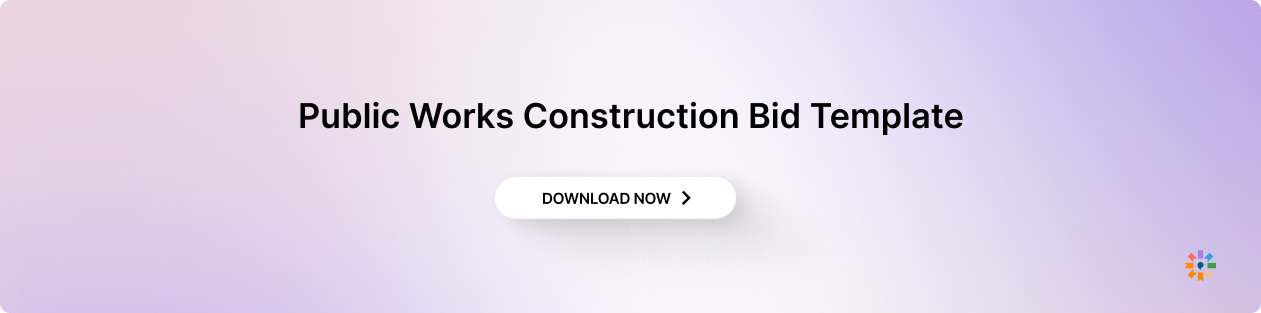 Public Works Construction Bid Template