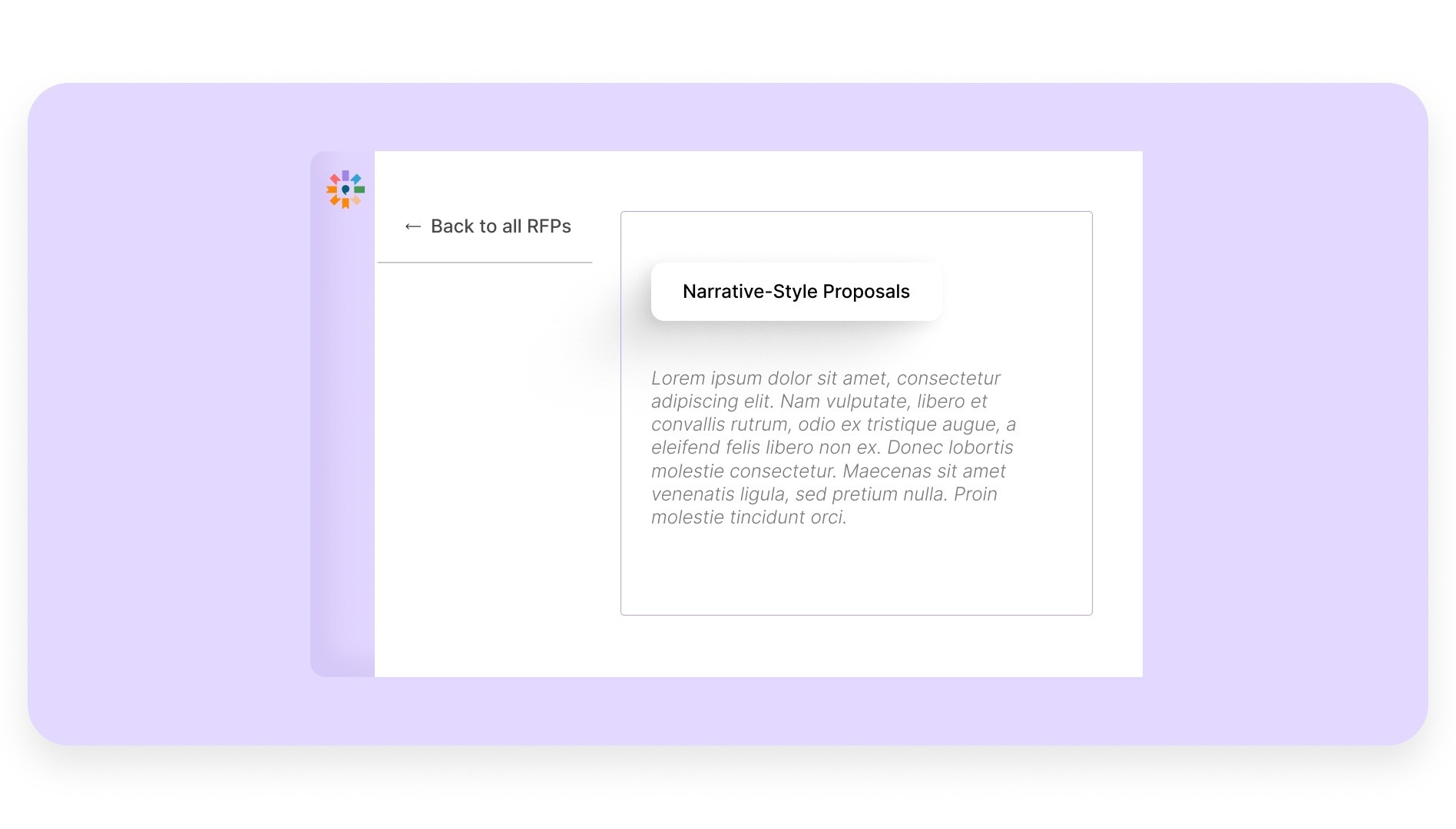 Narrative Style Proposals