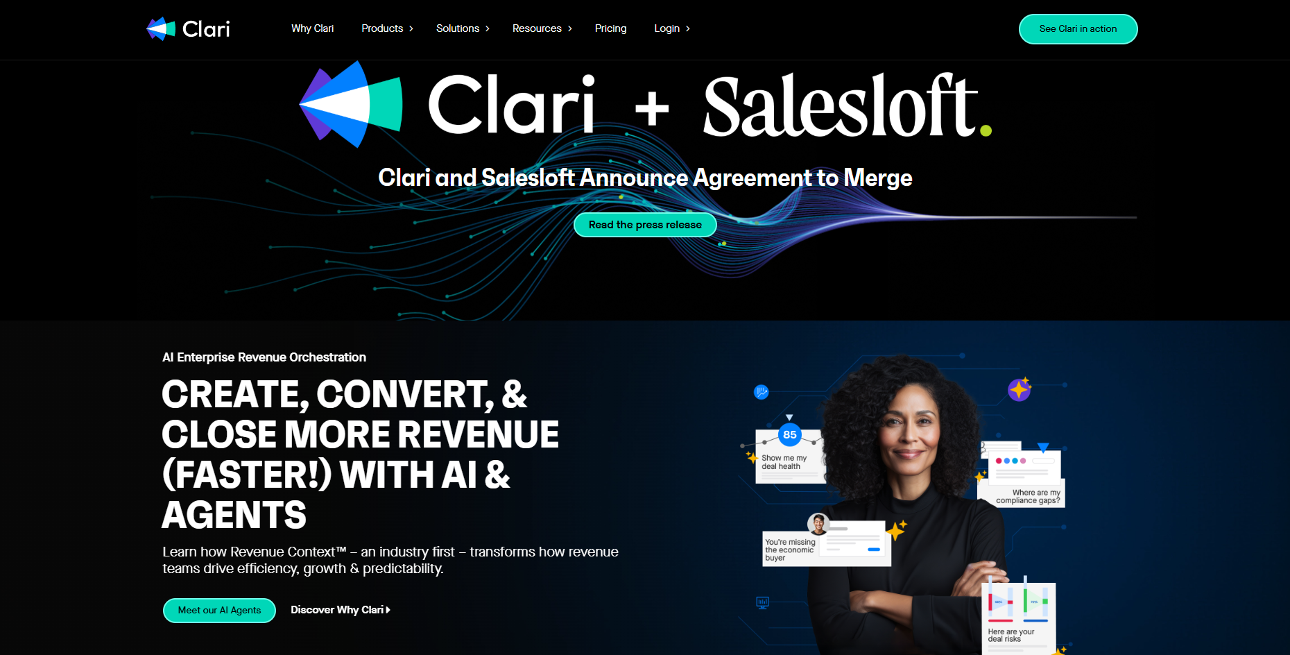 Clari revenue intelligence and forecasting software