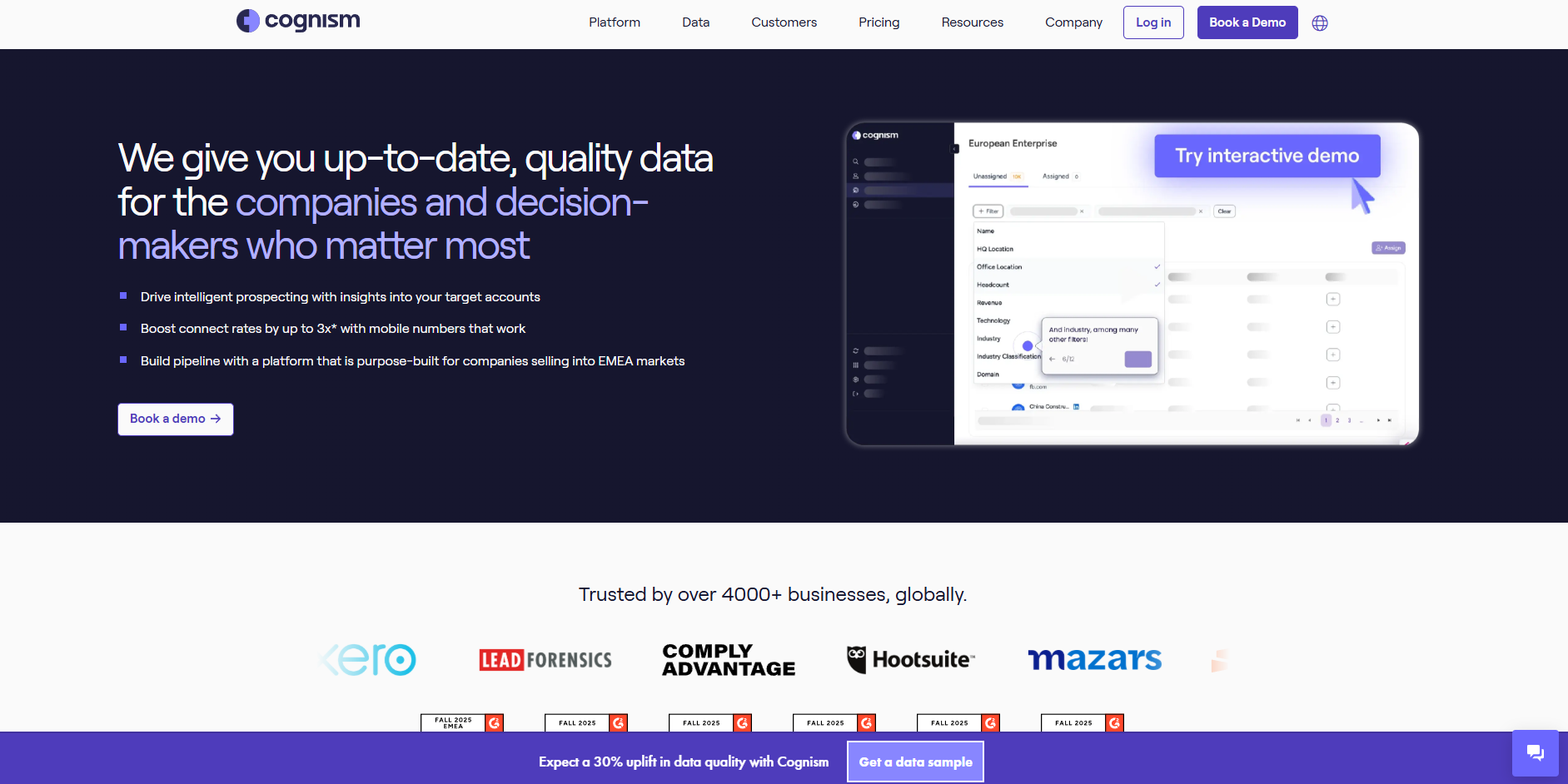 Cognism data enrichment for revenue operations