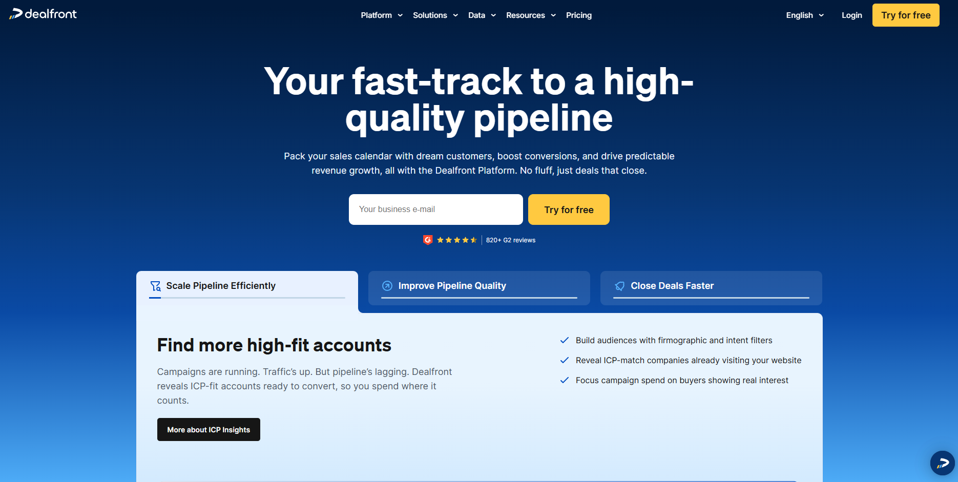 Dealfront pipeline generation for RevOps