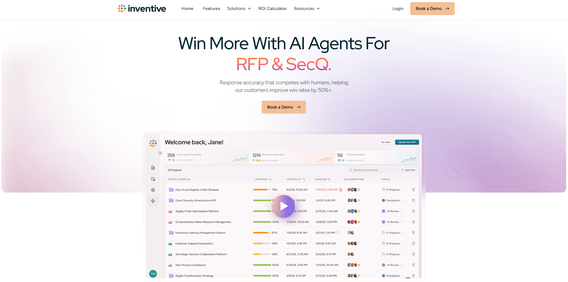 Inventive AI RFP response software for small teams