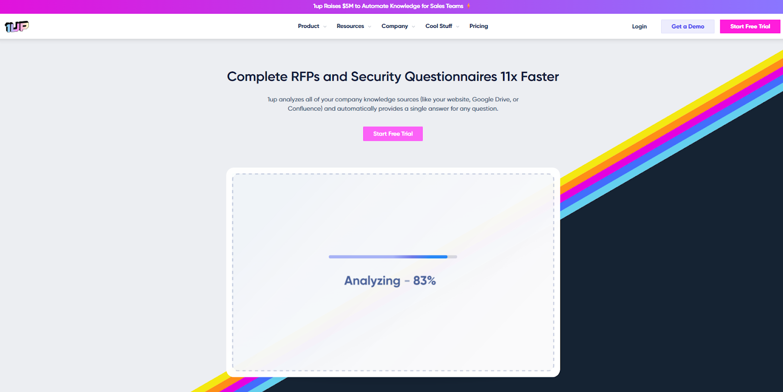 1Up knowledge automation platform for RFP responses