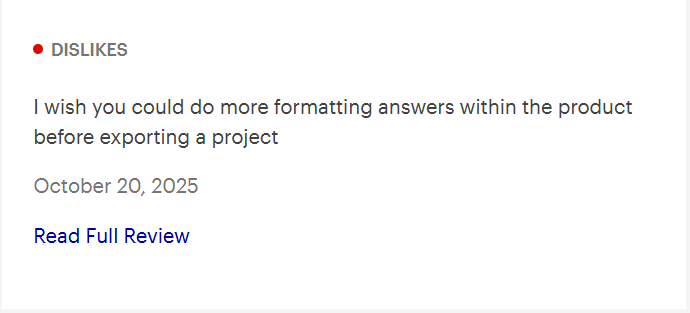 AutoRFP AI ratings and user feedback on review platforms