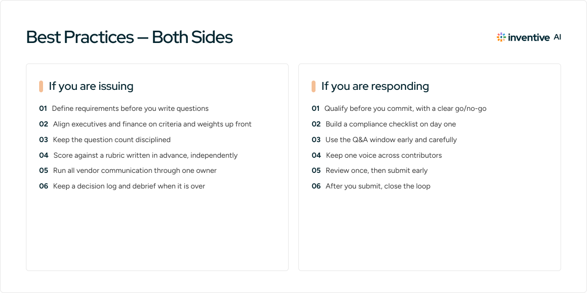 Best practices worth stealing for RFP Process