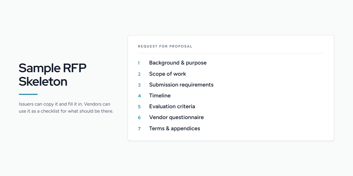 A Sample RFP Template Outline Teams Can Adapt 
