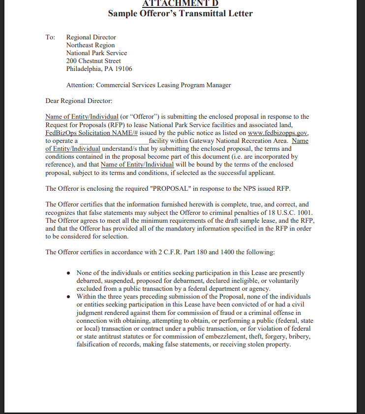 RFP cover letter example