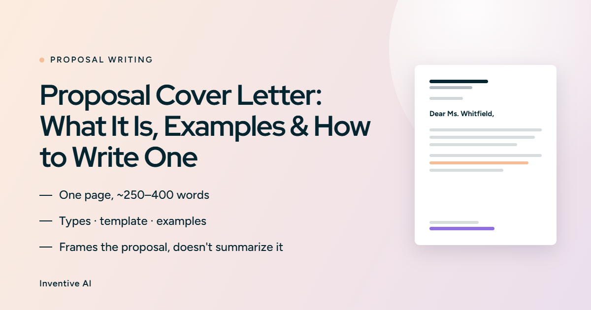 a cover letter with a letter on it