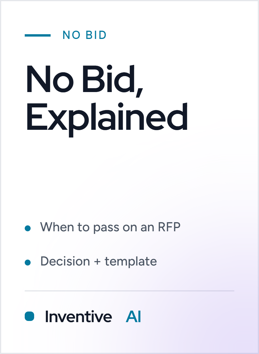 No Bid Explained: When to Compete and When to Walk Away 