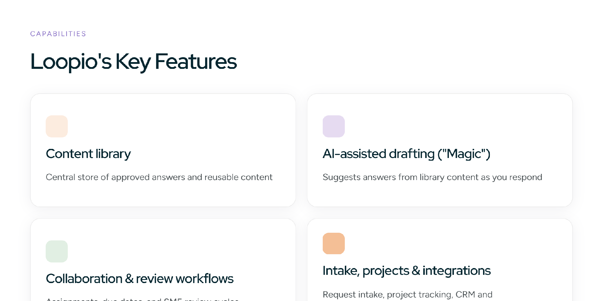 Loopio's Key Features
