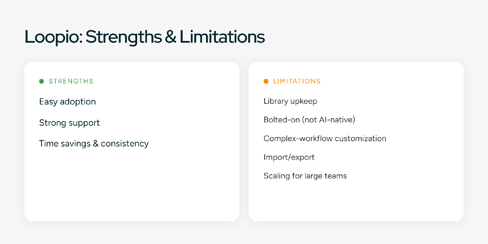 Loopio: Strengths & Limitations