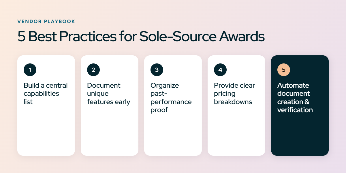 5 Best Practices for Sole-Source Awards
