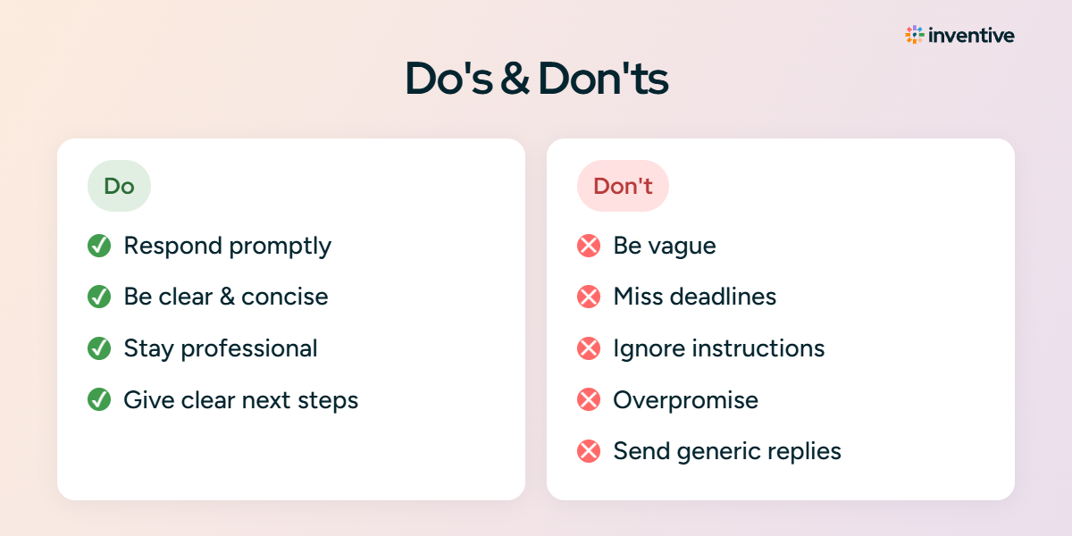 Do's & Don'ts