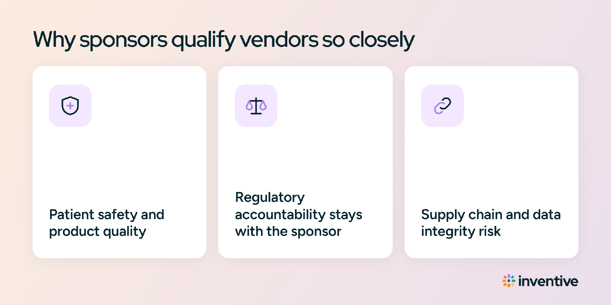 Why sponsors qualify vendors so closely
