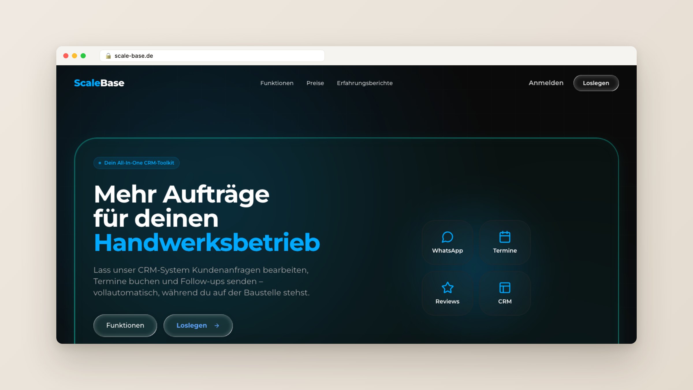Website von Scale Base