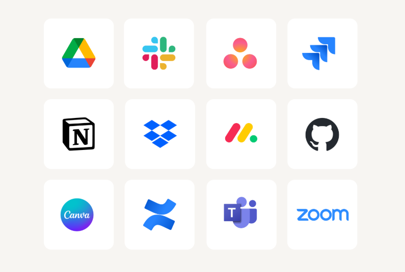 A graphic showing the connectors available in Dash.