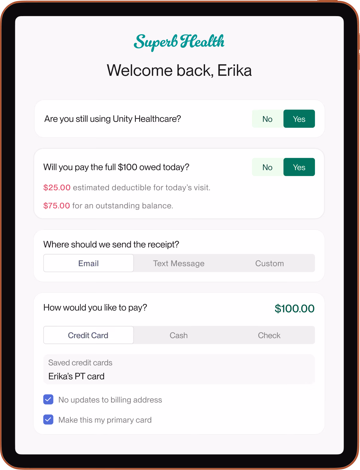 Dashboard mockup