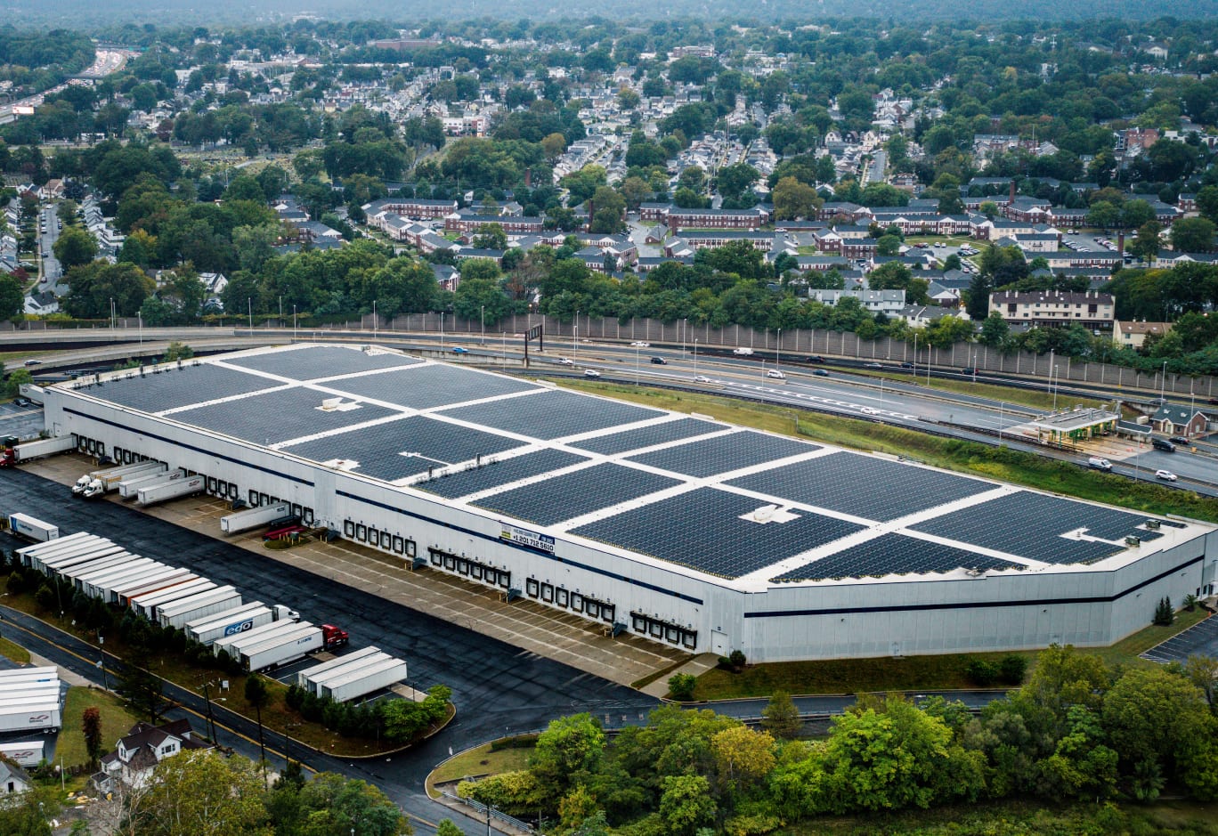 Solar panels in a field