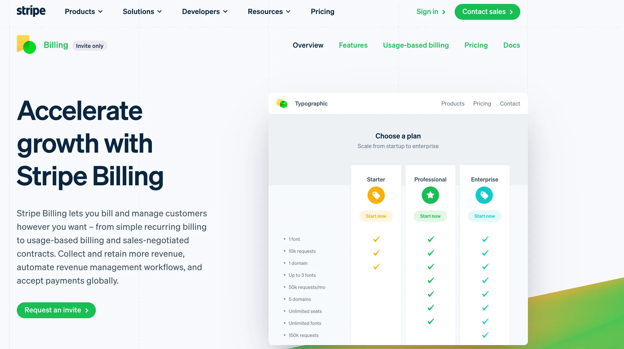 stripe billing screenshot