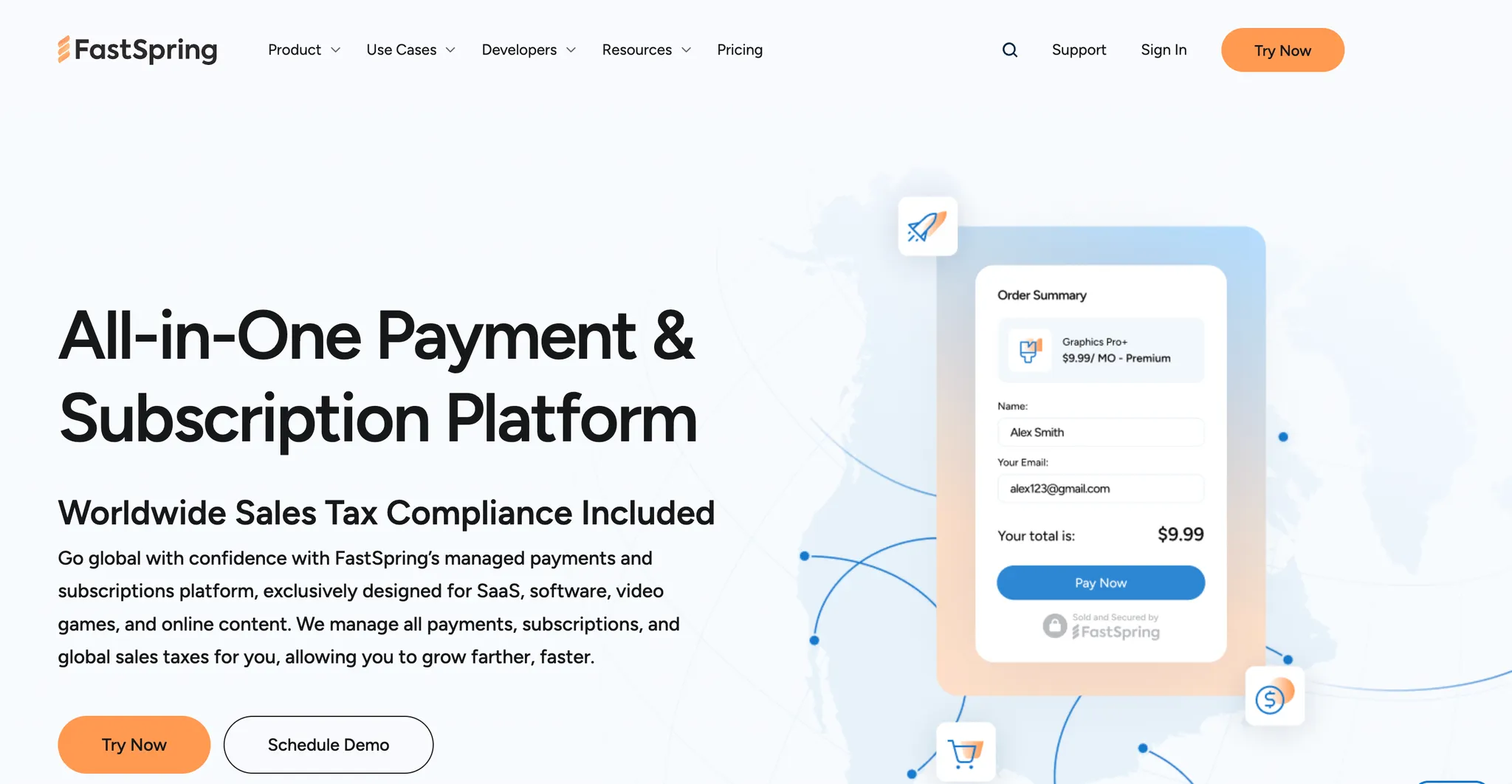 FastSpring website screenshot
