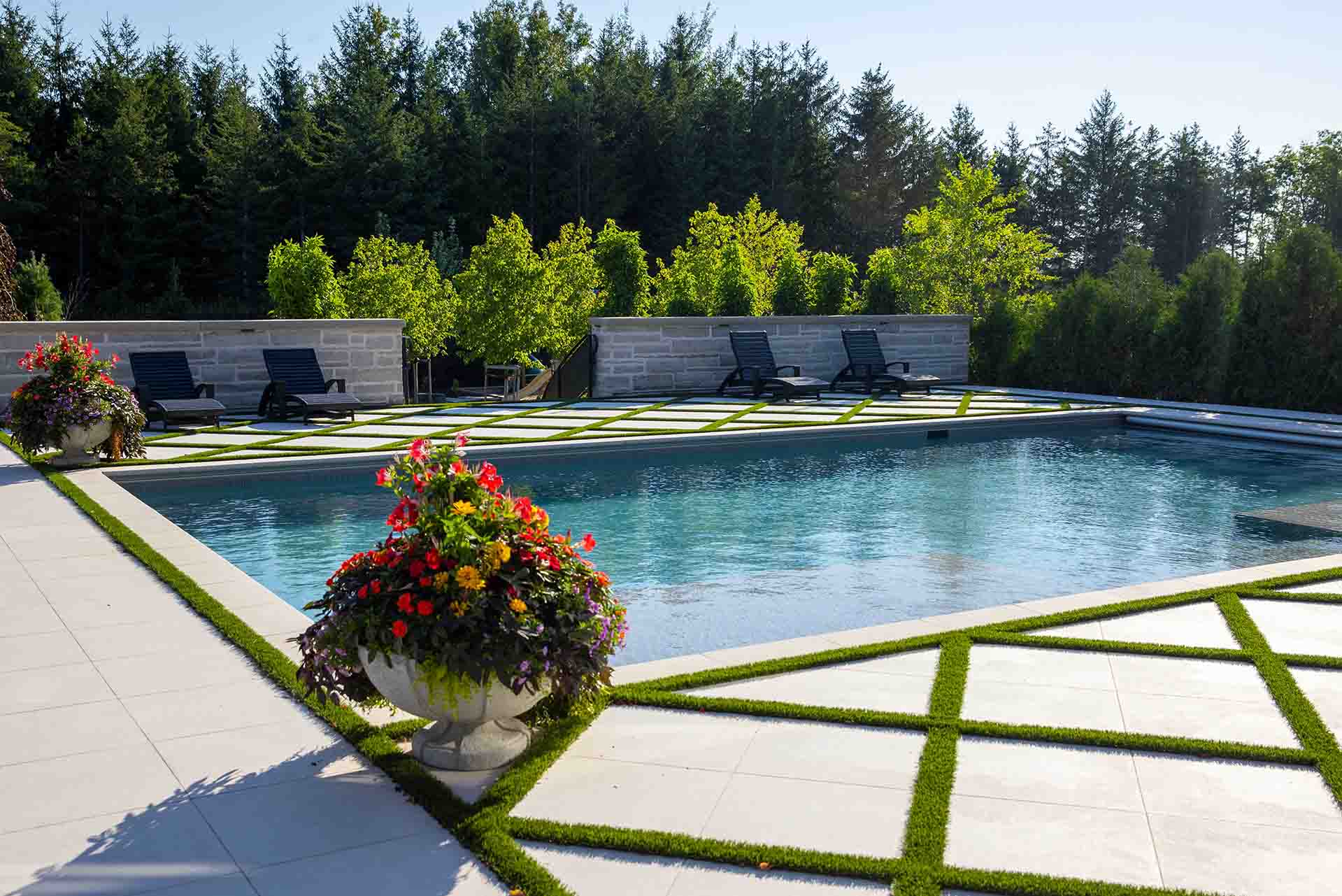 Elegant in-ground pool designed for relaxation and outdoor entertaining.