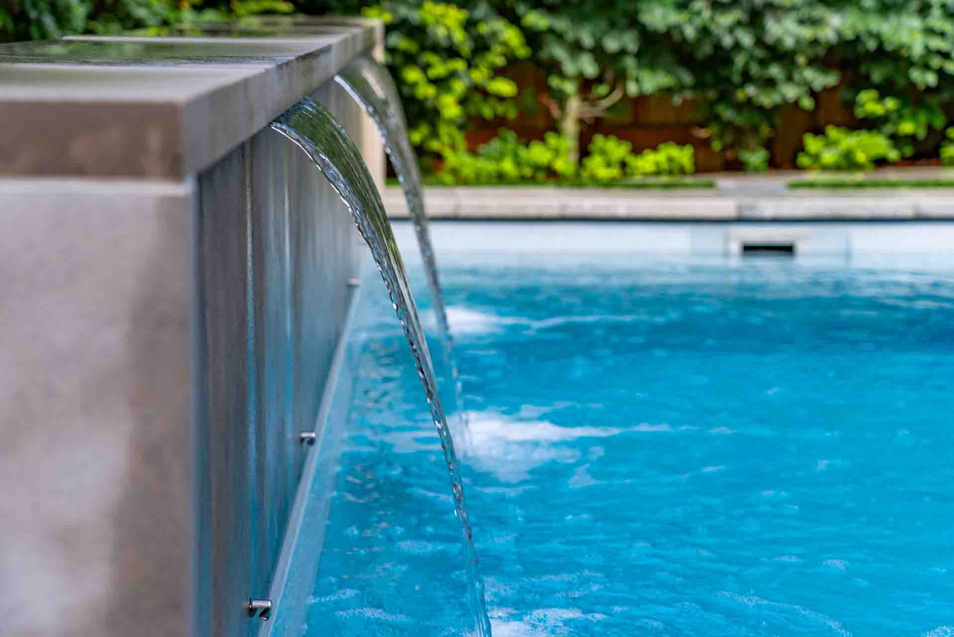 Custom pool installation with full landscape integration.