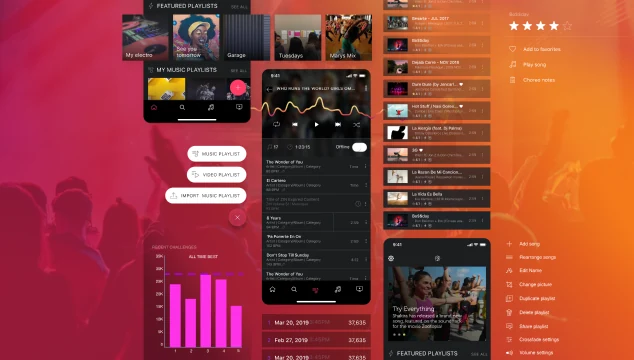 Zumba app screens