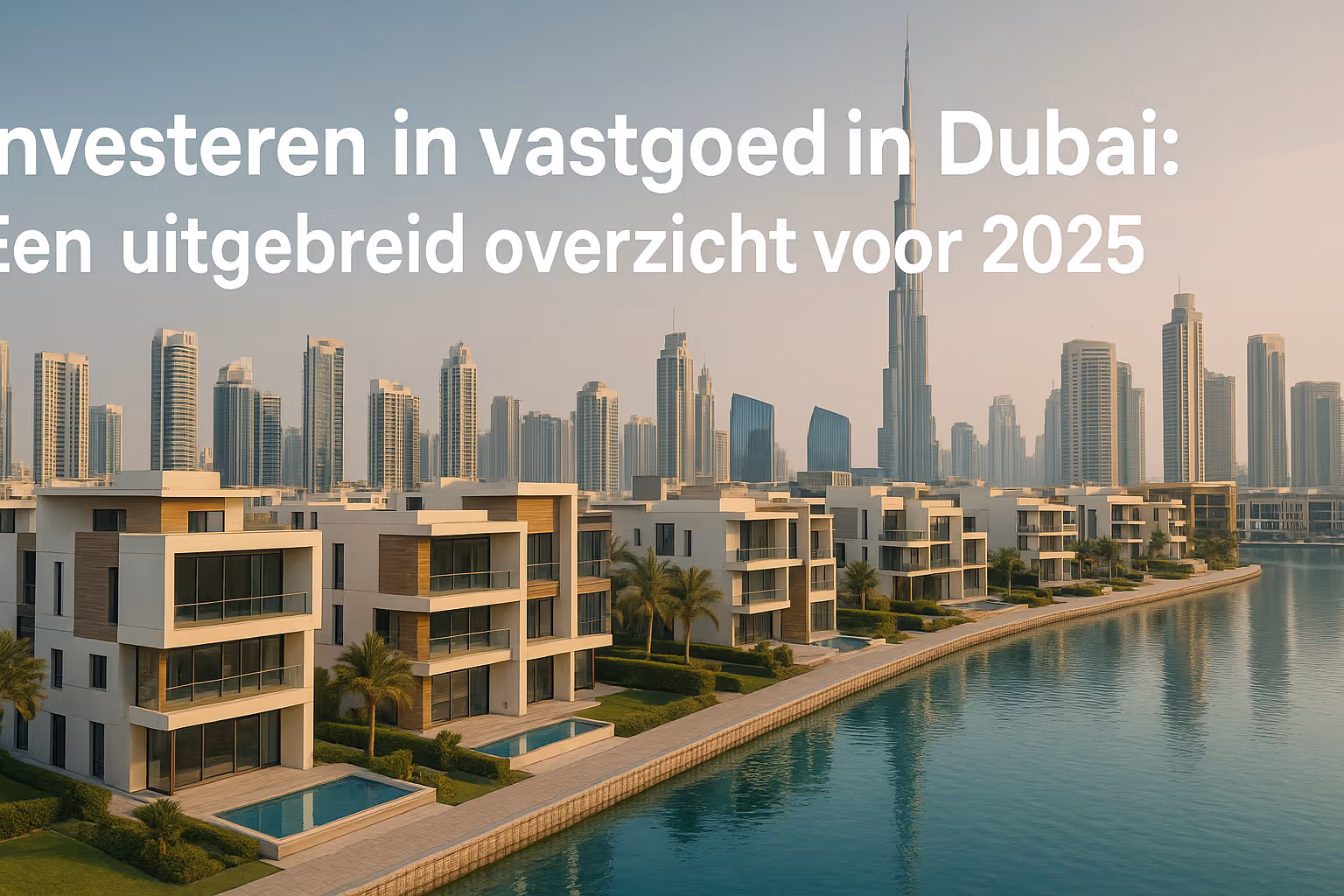 Moderne villa's en appartementen in Dubai's vastgoedmarkt voor 2025.