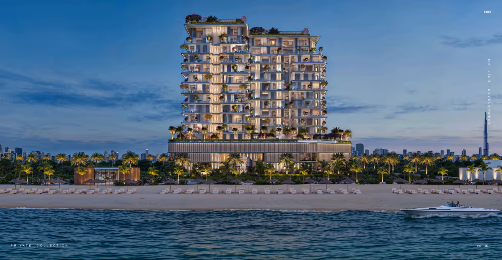 Villa del DIVOS is an exclusive branded residence on the coastline of Dubai Islands. This project combines Italian design, modern elegance, and the concept of "boutique luxury." The building contains only 108 units and offers unparalleled privacy, personalized services, premium finishes, and breathtaking views of the sea and skyline. The architecture is inspired by the infinity symbol – a visual representation of balance, tranquility, and harmony.