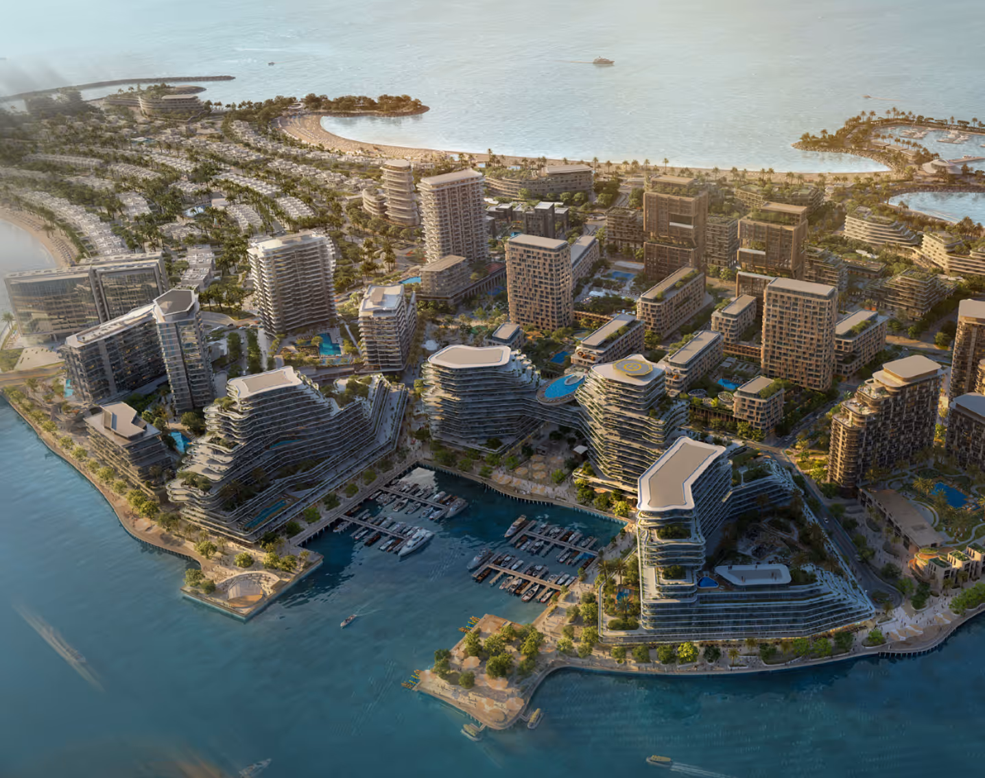 Solera is a residential development in the new heart of Downtown Mina, located on Raha Island in Ras Al Khaimah. This project offers a unique blend of coastal living and urban energy. The location is excellently connected to Dubai and Abu Dhabi, and is just 15 minutes from Ras Al Khaimah International Airport. Solera's architecture is modern yet timeless, with a focus on light, space, and refined finishes.