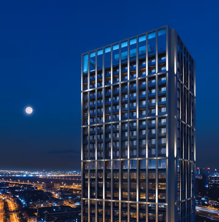 Binghatti Twilight is a new residential and office building in Al Jaddaf, a strategically located district between the historic Dubai Creek and the modern skyline. With 228 apartments, retail and office units, the project offers views of Burj Khalifa and Creek Harbour, among others. The combination of high-quality finishes, smart technology and excellent connectivity makes it attractive to both residents and investors.