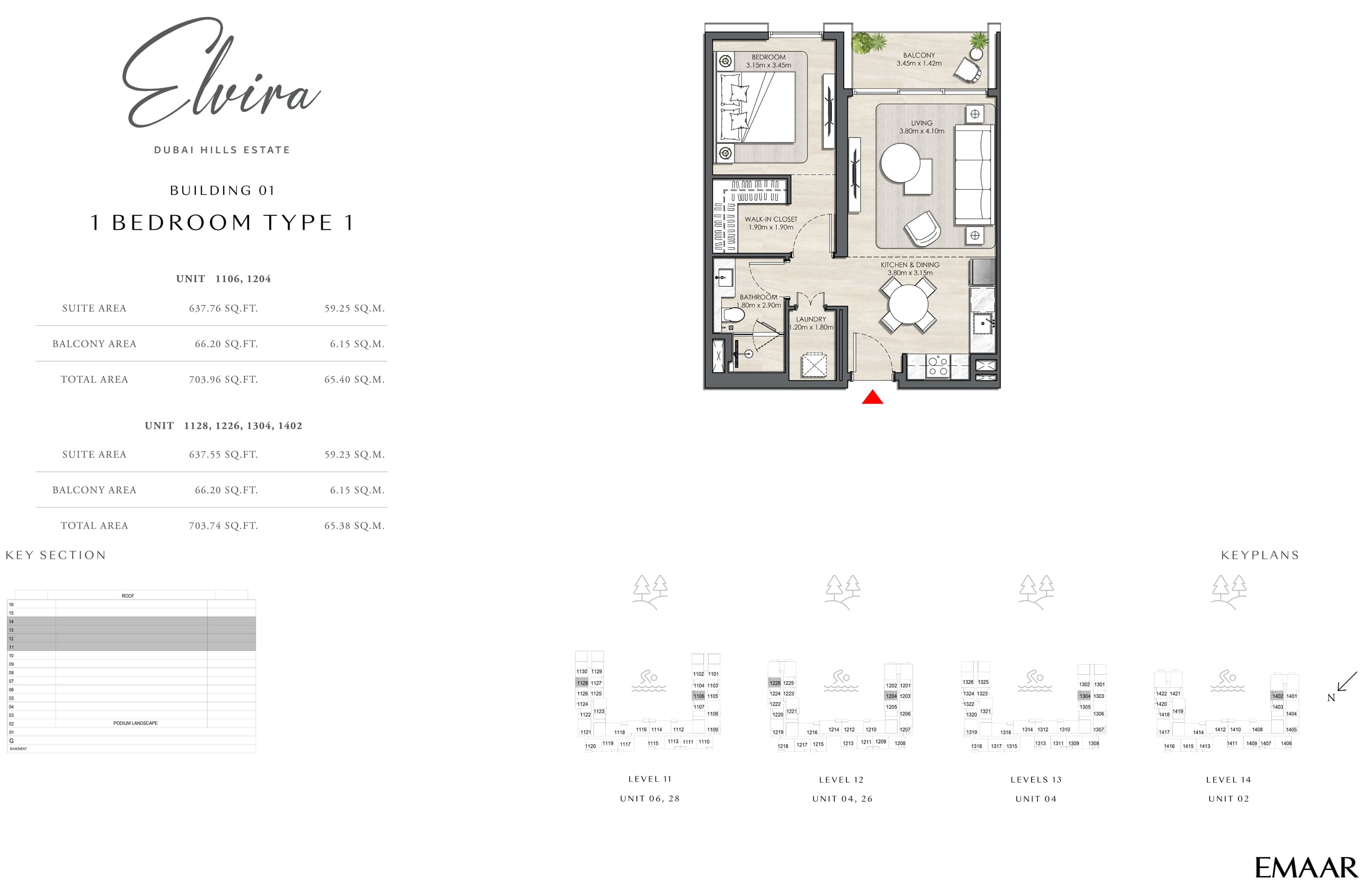 Emaar Elvira interior render