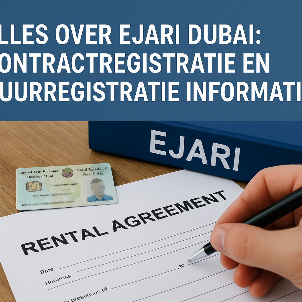 Alles over Ejari Dubai: Contractregistratie en Huurregistratie Informatie projectimpressie Dubai vastgoed