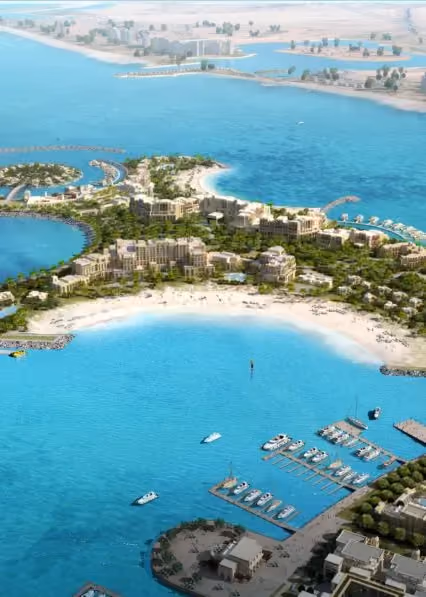 Marjan Islands locatie afbeelding Dubai vastgoed
