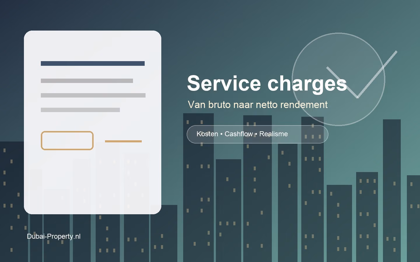 Service charges en netto rendement analyse voor Dubai vastgoed