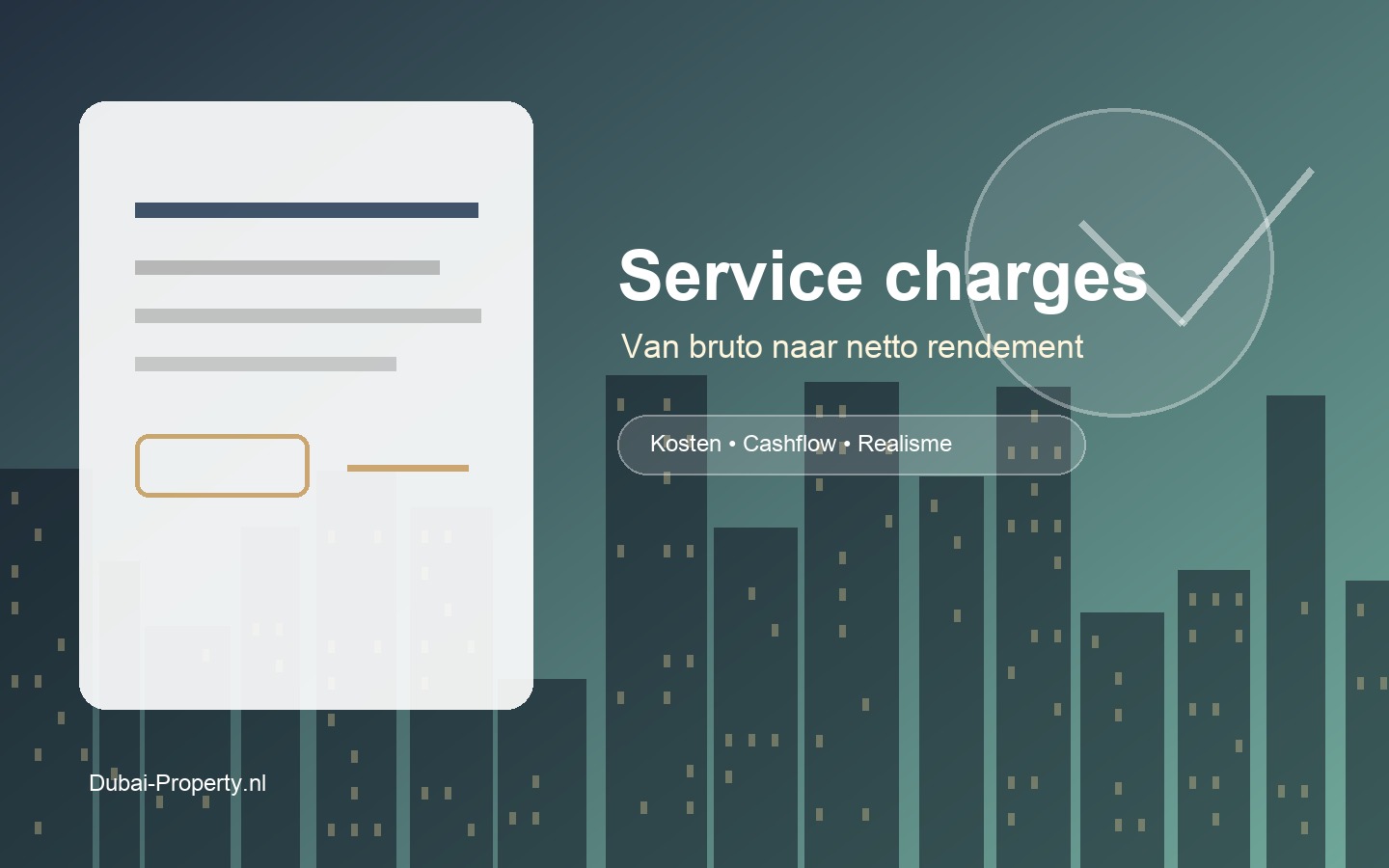 Service charges en netto rendement analyse voor Dubai vastgoed